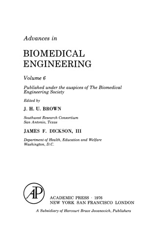 پیشرفت در مهندسی زیست پزشکی. جلد 6