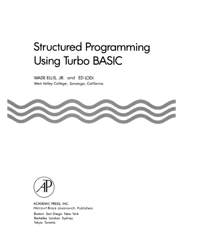 برنامه نویسی ساختاری با استفاده از Turbo BASIC