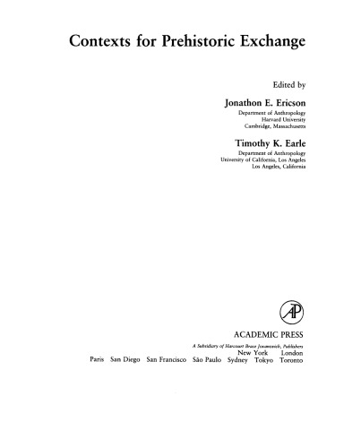 ﻿زمینه های تبادل ماقبل تاریخ