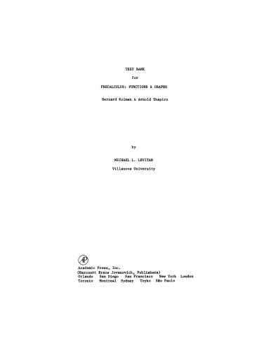 ﻿بانک آزمون برای پیش حساب. توابع و نمودارها