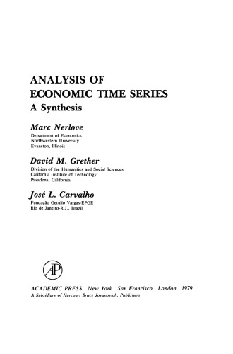 ﻿تجزیه و تحلیل سری های زمانی اقتصادی. یک سنتز