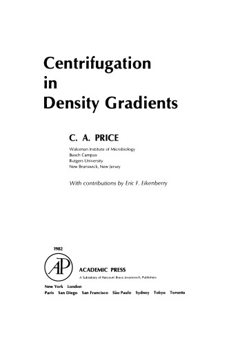سانتریفیوژ در گرادیانهای تراکم
