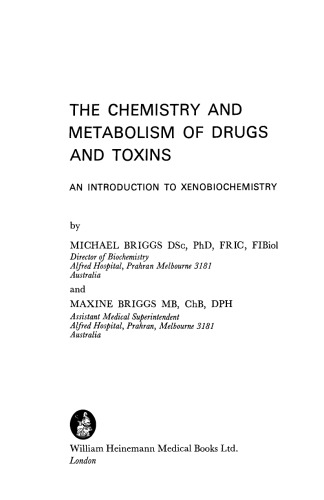 شیمی و متابولیسم مواد مخدر و سموم. مقدمه ای از Xenobiochemistry