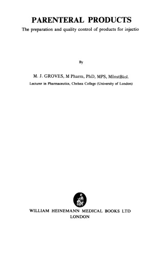 محصولات تزریقی تهیه و کنترل کیفیت محصولات تزریقی