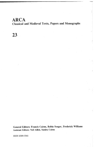 کارشناسی ارشد نثر رومی. از کاتو تا آپولیوس: مطالعات تفسیری