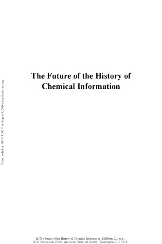 آینده تاریخچه اطلاعات شیمیایی