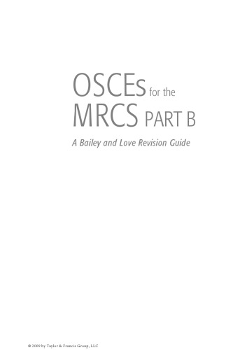 ﻿OSCE برای MRCS بخش B راهنمای بازبینی بیلی و عشق