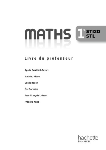 ﻿ریاضیات 1RES STI2D/STL - استاد کتاب - ed.2011