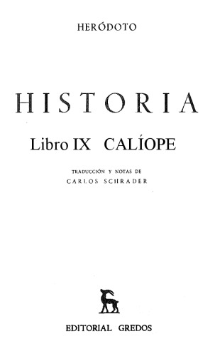 Historia / History: Books VIII-IX Calliope