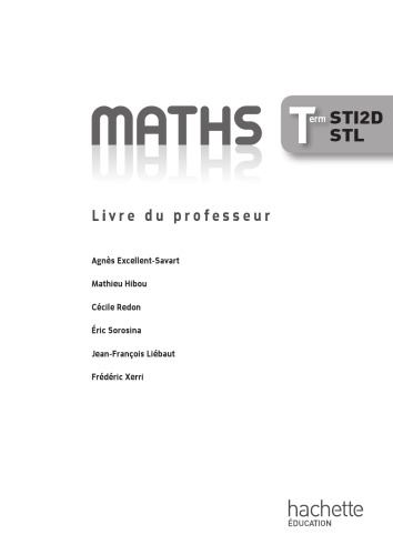 ﻿ترم ریاضی. STI2D/STL - کتاب معلم - ویرایش 2012