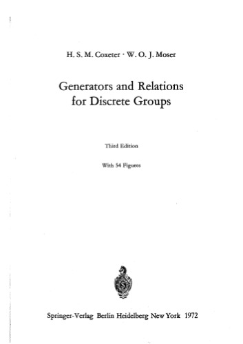 ﻿ژنراتورها و روابط برای گروه های گسسته