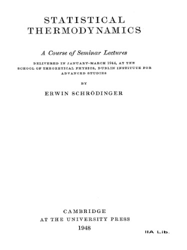 ترمودینامیک آماری