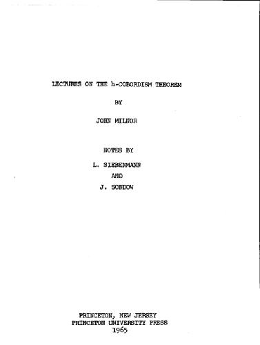 ﻿سخنرانی‌ها در مورد قضیه h-cobordism