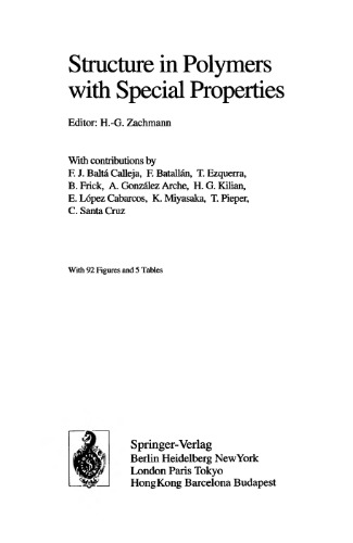 ﻿ساختار در پلیمرهای با خواص ویژه