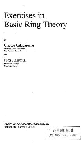 ﻿تمرین در تئوری حلقه پایه