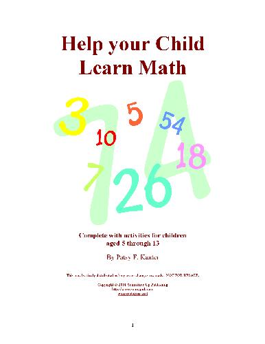 آموزش و پرورش - کمک به کودک شما یادگیری ریاضی