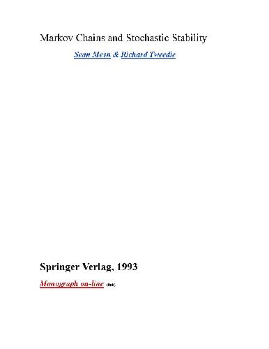 زنجیر مارکوف و پایداری تصادفی