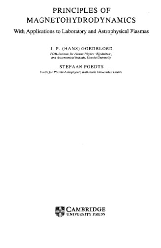 اصول مگنتوهیدرودینامیک: با کاربردهای آزمایشگاه و پلاسماهای اخترفیزیکی