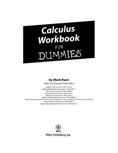 کتاب کار حساب برای Dummies