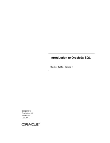 معرفی راهنمای دانشجویی Oracle 9i SQL (جلد 1)