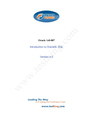 ﻿Test King - مقدمه ای بر Oracle 9i SQL