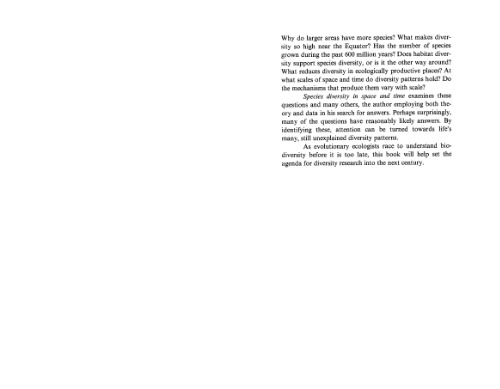 ﻿تنوع گونه ها در فضا و زمان