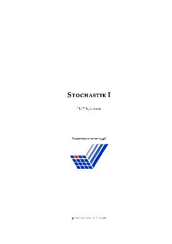 Stochastics I