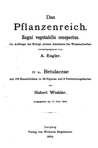 ﻿Pflanzenreich winkler betulaceae