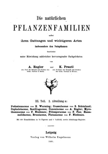 Die natrlichen PFLANZENFAMILIEN. Podostemaceae