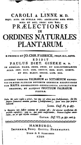 ﻿انتخابات در Ordines Naturales Plantarum