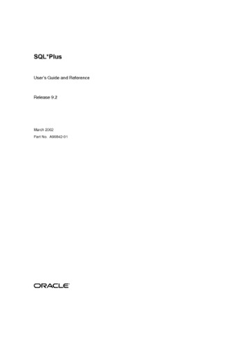 Oracle 9i Rel 2 SQLPLUS مرجع کاربر راهنمای