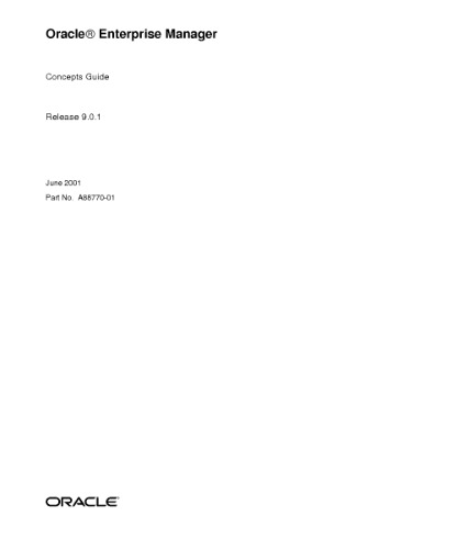 ﻿Oracle Enterprise Manager. راهنمای مفاهیم (بخش شماره A88770-01) (نسخه 9.0.1)