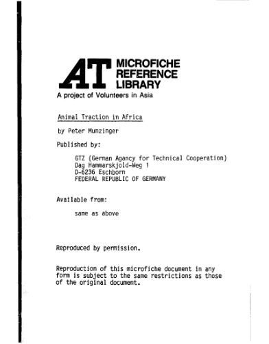 ﻿کشش حیوانات در آفریقا ()