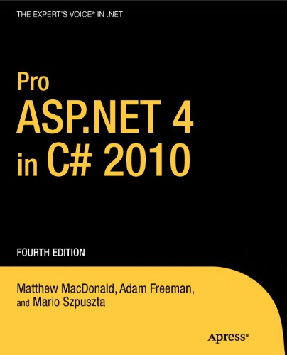 ﻿Pro ASP.NET 4 در سی شارپ 2010، نسخه چهارم