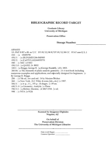 عناصر هندسه تحلیلی صفحه