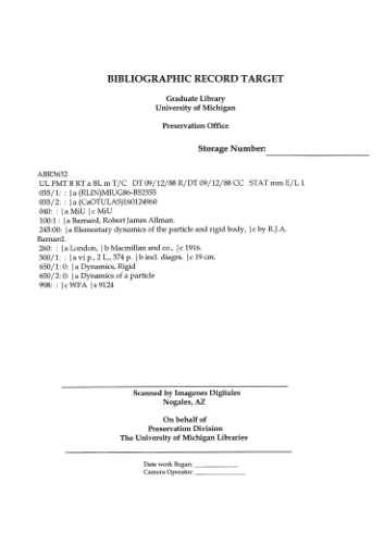 ﻿دینامیک اولیه ذرات و جسم صلب
