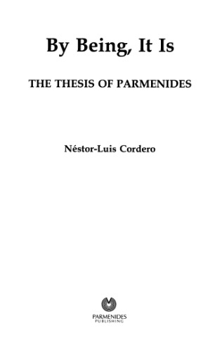 ﻿با وجود، آن است: تز پارمنیدس