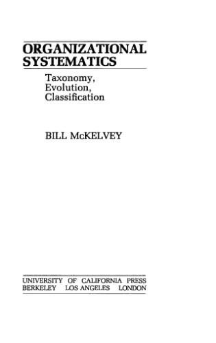 ﻿سیستماتیک سازمانی: طبقه بندی، تکامل، طبقه بندی