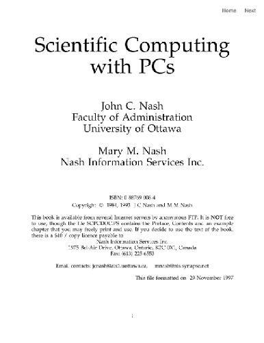 ﻿محاسبات علمی با رایانه های شخصی