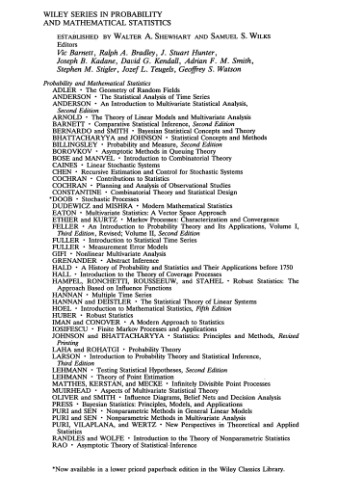 روند شمارش و تحلیل بقا (سری ویلی در احتمال و آمار)
