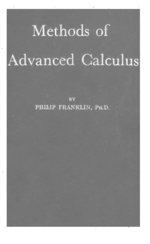 ﻿Methods of Advanced Calculus 1ST Edition