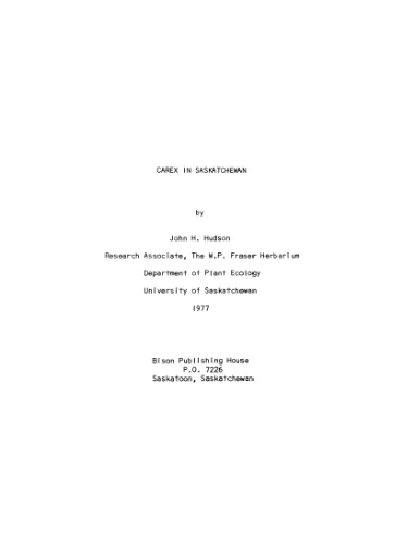 ﻿Carex در ساسکاچوان.