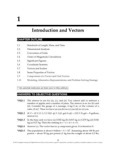 راهنمای راه حل مربی به اصول فیزیک: متنی مبتنی بر حساب