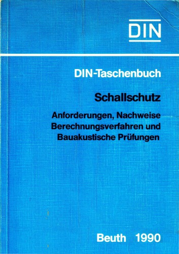 ﻿Din Taschenbuch 35. عایق صدا. الزامات ، شواهد ، روشهای محاسبه و امتحانات صوتی ساختمانی. هنجارها (ساخت 4)