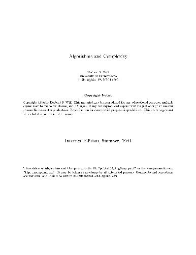 ﻿الگوریتم ها و پیچیدگی ها