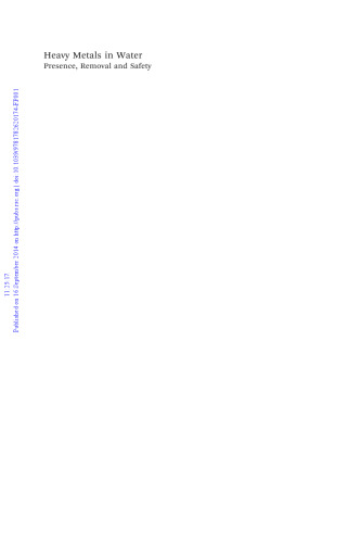 ﻿فلزات سنگین در آب: حضور، حذف و ایمنی