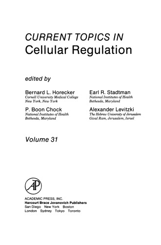 ﻿مباحث جاری در تنظیم سلولی / 31