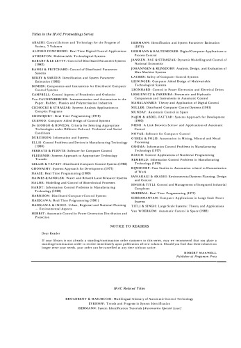 ﻿طراحی به کمک رایانه سیستم‌های فناوری چند متغیره: مجموعه مقالات دومین سمپوزیوم IFAC، لافایت غربی، ایندیانا، ایالات متحده آمریکا، 15-17 سپتامبر 1982