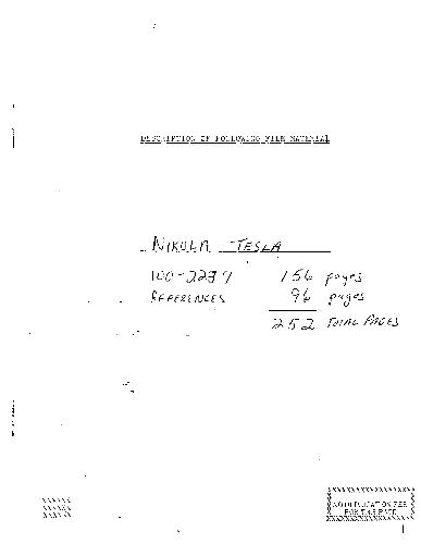 ﻿پرونده FBI در مورد نیکولا تسلا