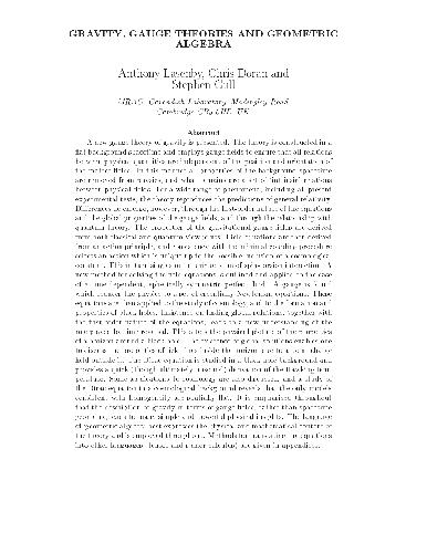 تئوری GRAVITY GAUGE و ALGEBRA GEOMETRIC